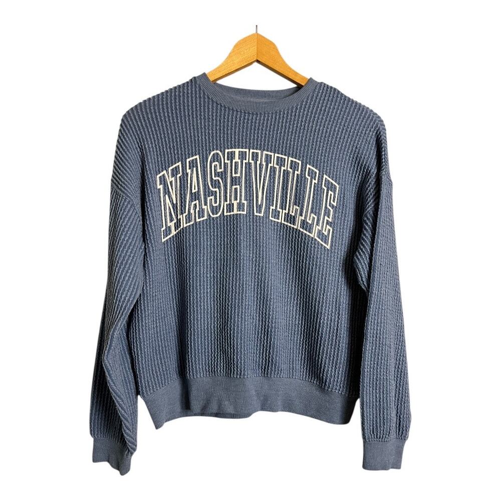 Thread & Supply Women's Light Blue Long Sleeve Pullover Sweatshirt XS Nashville